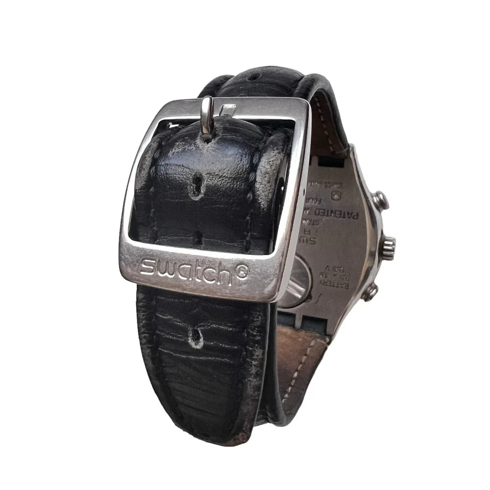 Vintage Men's Swatch Irony‎ Chronograph Watch 4 Jewels V8 Swiss Made Patented WR